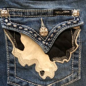 Miss Me cowhide jeans